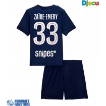 Paris Saint-Germain Warren Zaire-Emery #33 Domaci Dres za djecu 2025-26 Kratak Rukav (+ Kratke hlače)